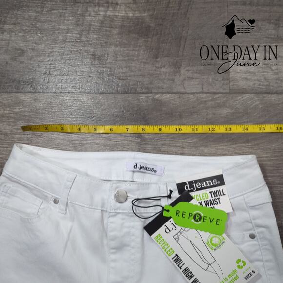 d.jeans Twill High Waist Crop Jeans Size 6 - Picture 3 of 6